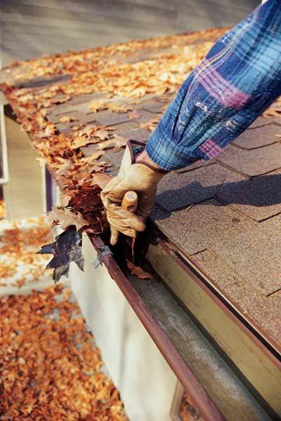 Hand Cleaning Gutter