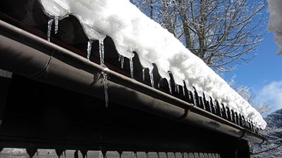 icicles on gutters