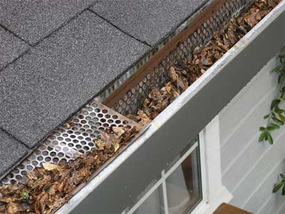 Fall season gutter cleaning