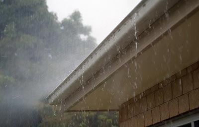 Clogged gutters damage to your home