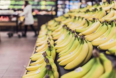 Bananas in a marketplace